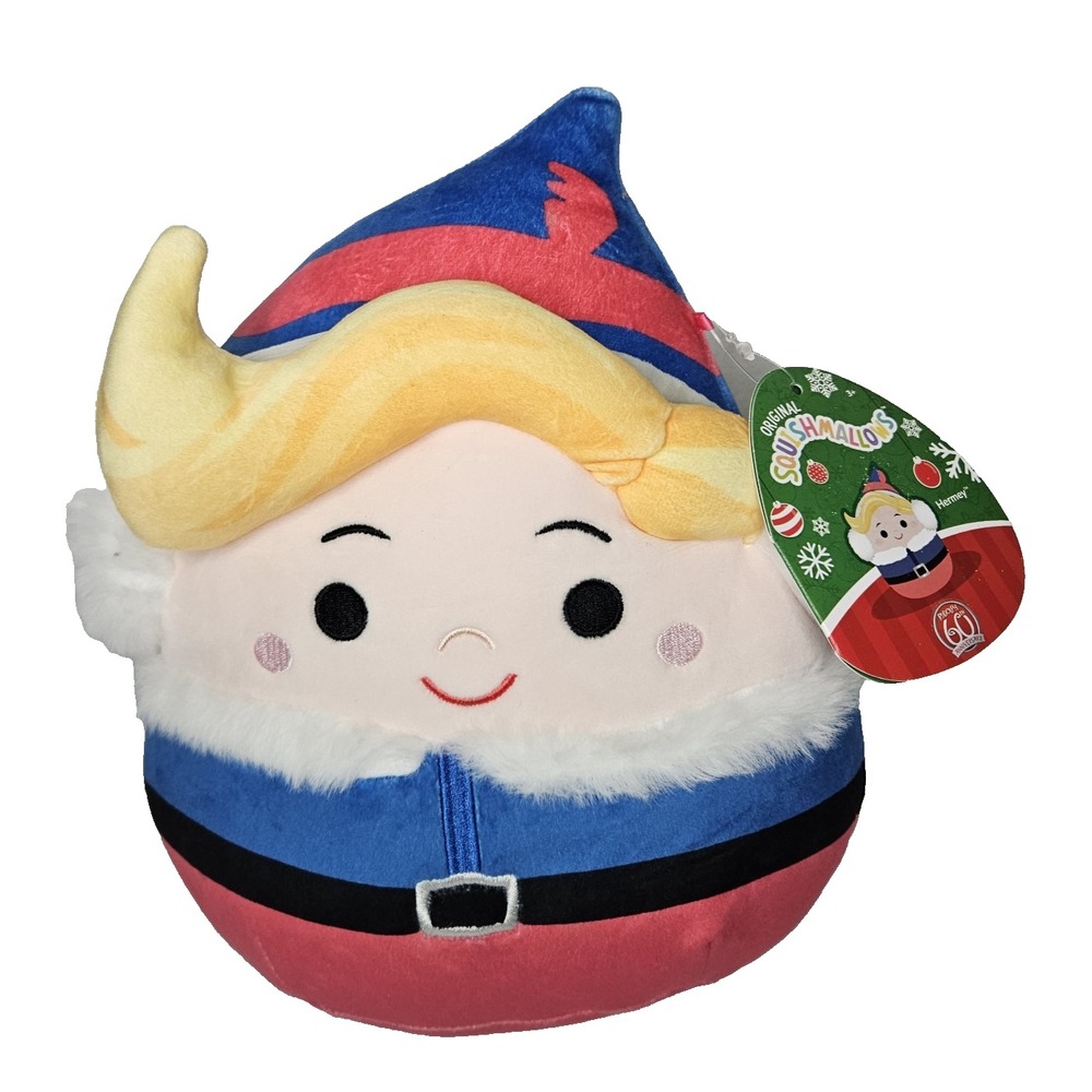 Rudolph Hermey Elf Squishmallow Reindeer Red Nosed Plush Christmas 10 Inches NOS